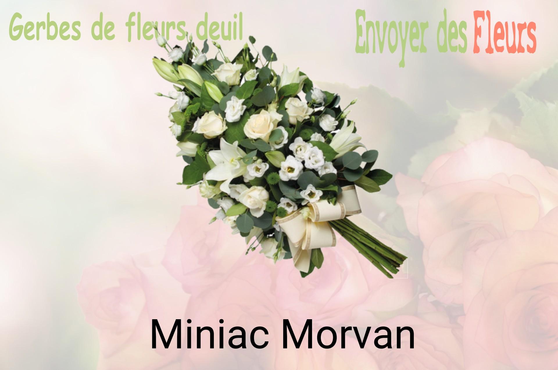 Gerbe de fleurs de deuil livrée à Miniac-Morvan